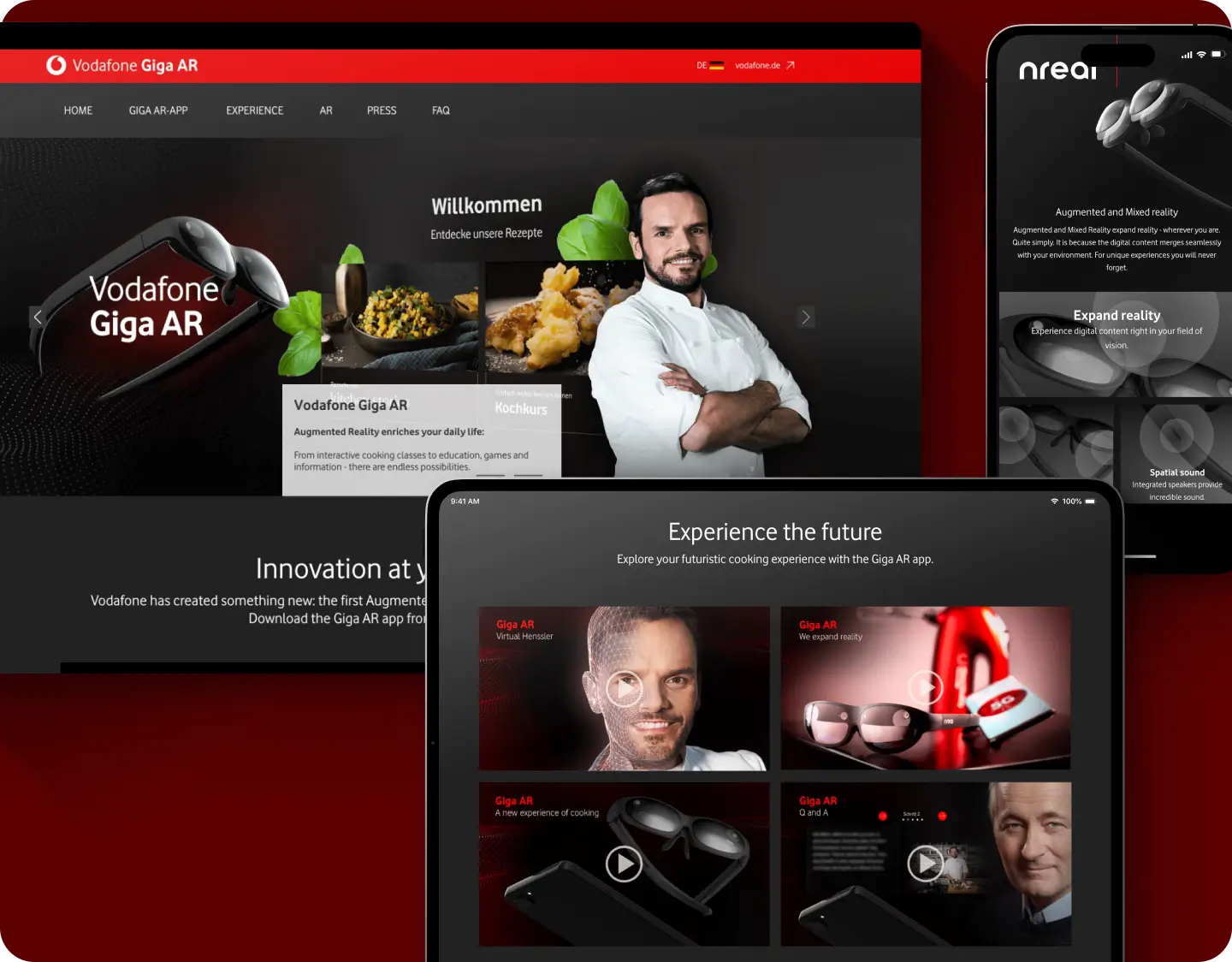 Vodafone Giga-AR responsive design